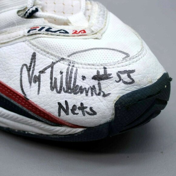 FILA Jayson Williams #55 Nets Autographed Game Worn Signed Basketball Sneakers main image 6